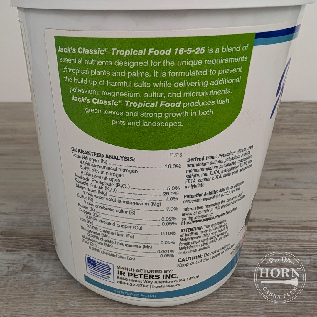 Jack's Tropical Food Fertilizer 16-5-25